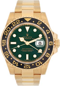Rolex GMT-Master II 116718 18k Yellow Gold Green dial 40mm Automatic watch