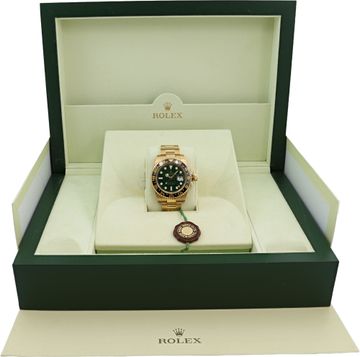 Rolex GMT-Master II 116718 18k Yellow Gold Green dial 40mm Automatic watch