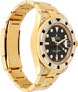 Rolex GMT-Master II 116758SANR 18k Yellow Gold Black dial 40mm Automatic watch