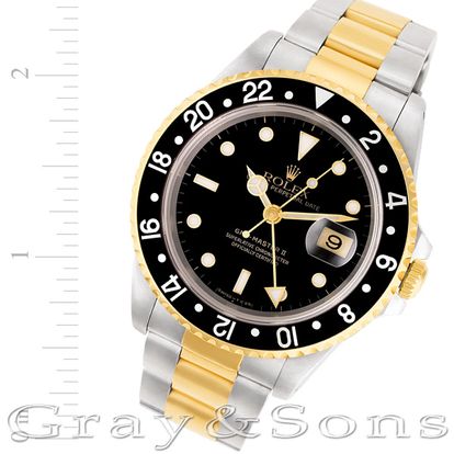 ブラック Mサイズ Used Rolex GMT-Master II 16713 18k & steel 40mm W517148