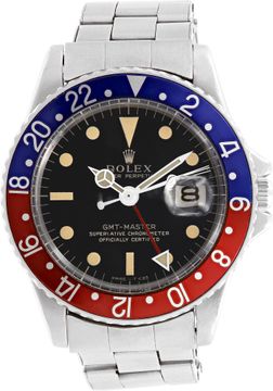 Rolex GMT-Master Gilt Dial "Pepsi" 1675 Stainless Steel 40mm Automatic watch Rolex GMT-Master "Pepsi" 40mm 1675 Mens Watch Collection