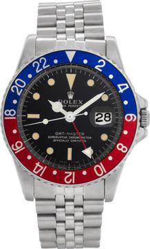 Rolex GMT-Master Gilt Dial "Pepsi" 1675 Stainless Steel 40mm Automatic watch Rolex GMT-Master "Pepsi" 40mm 1675 Mens Watch Collection