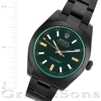 Used Rolex Milgauss 116400 Stainless Steel 40mm W516292 | Gray & Sons