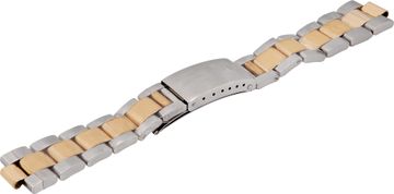 Rolex Oyster bracelet in stainless steel with 14k rose gold center links Rolex Oyster bracelet in stainless steel with 14k rose gold center links added outside of the factory Watch Band Collection