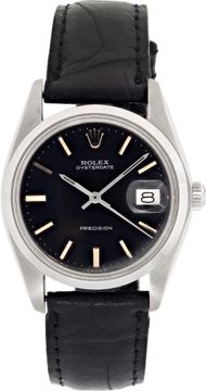 Rolex Oyster Date 6694 Stainless Steel Black dial 35mm Manual watch Rolex Oyster Date 35mm 6694 Mens Watch Collection