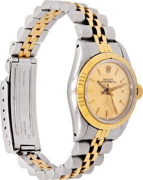 Rolex Oyster Perpetual 67193 18k & steel 25mm auto watch