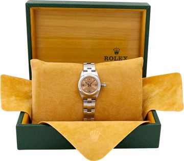 Rolex Oyster Perpetual 67180 Stainless Steel    Salmon dial 26mm Automatic watch