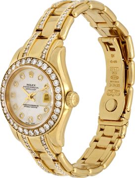 Rolex Pearlmaster 18k Mother Of Pearl dial 29mm Automatic watch
