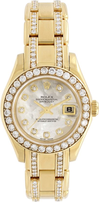 Pre-owned Rolex Pearlmaster 80298 18k 29mm auto W530294 | Gray & Sons