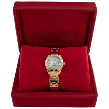Rolex Pearlmaster 80318 18k Yellow Gold Mother Of Pearl dial 29mm Automatic