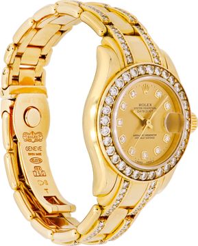 Rolex Pearlmaster 69298 18k 29mm auto watch