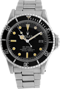 Vintage Rolex Sea-Dweller Great White Model 1665, 1980s Rolex Sea-Dweller 40mm 1665 Mens Watch Collection