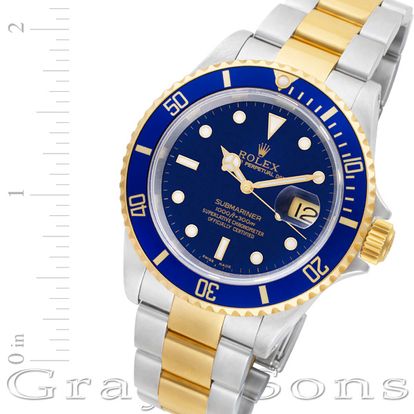 Used Rolex Submariner 16613 18k & steel 40mm auto W517358