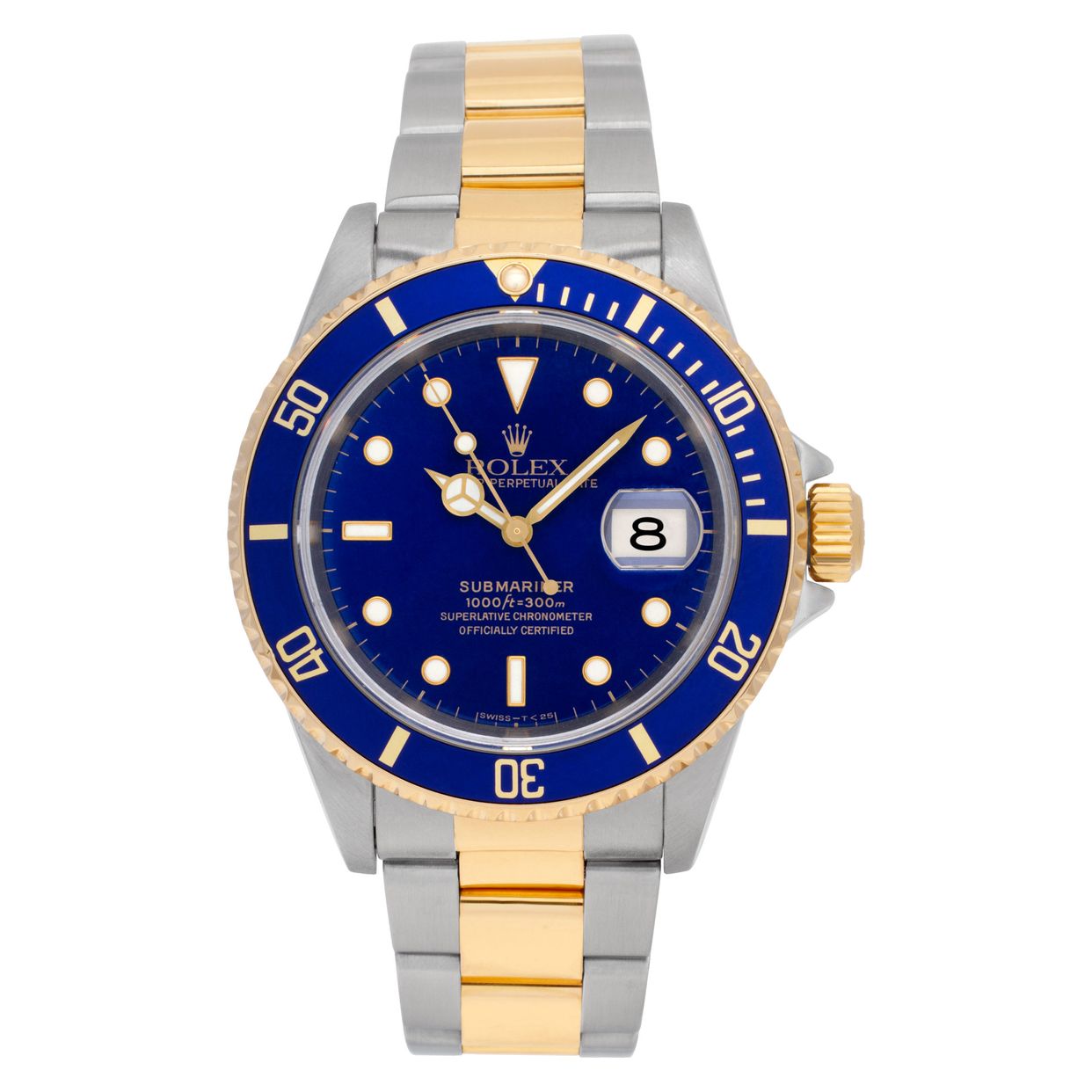 ROLEX SUBMARINER 16613 2コマ Rolex Submariner 16613 Black Dial Two-Tone Oyster Men's