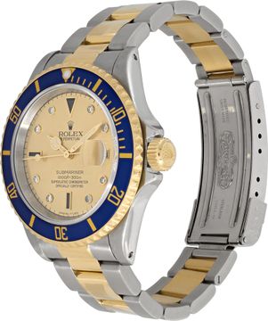 Rolex Submariner 16613 Stainless Steel Gold dial 40mm Automatic watch