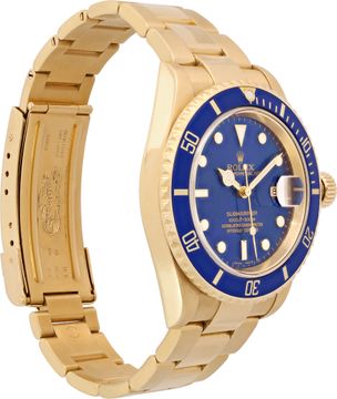 Rolex Submariner 16618 18k Yellow Gold Blue dial 40mm Automatic watch