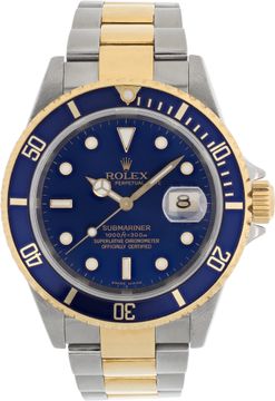 Rolex Submariner "Bluesy" 16613 18k & Stainless Steel Blue dial 40mm Automatic w Rolex Submariner "Bluesy" 40mm 16613 Mens Watch Collection