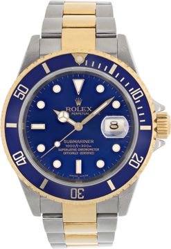 Rolex Submariner "Bluesy" 16613 18k & Stainless Steel Blue dial 40mm Automatic w Rolex Submariner "Bluesy" 40mm 16613 Mens Watch Collection