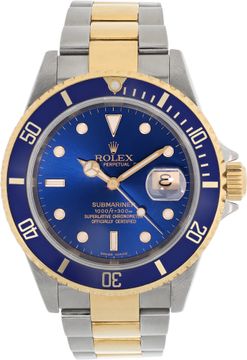 Rolex Submariner "Bluesy" 16613 18k & Stainless Steel Blue dial 40mm Automatic w Rolex Submariner "Bluesy" 40mm 16613 Mens Watch Collection