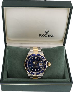 Rolex Submariner "Bluesy" 16613 18k & Stainless Steel Blue dial 40mm Automatic w