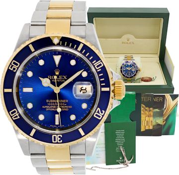 Rolex Submariner "Bluesy" 40mm 16613 Mens Watch Collection