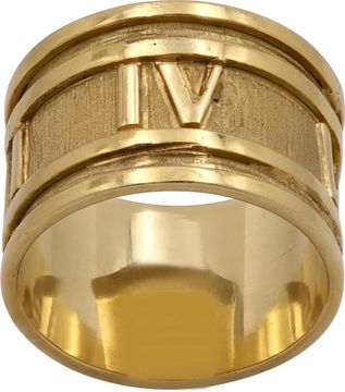 Roman Numeral Band Ring in 18k yellow gold Roman Numeral Band Ring in 18k yellow gold Ring Collection