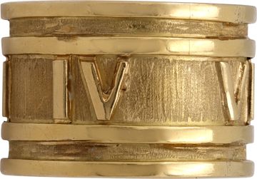 Roman Numeral Band Ring in 18k yellow gold