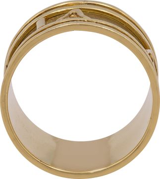 Roman Numeral Band Ring in 18k yellow gold
