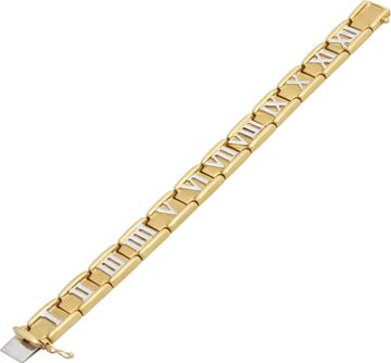 Roman Numeral Bracelet in 18k Yellow and White Gold