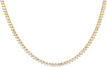 Riviere diamonds necklace approx. 8.00 carats 14K gold, 18 inches.