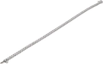 Round Diamond Line Bracelet in Platinum