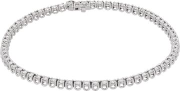 Round Diamond Line Bracelet in Platinum