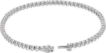 Round Diamond Line Bracelet in Platinum