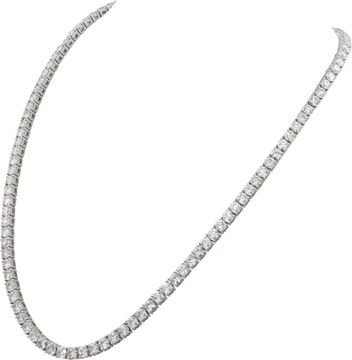 Round diamond necklace 26.71 cts platinum