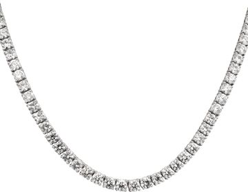 Round diamond necklace 26.71 cts platinum