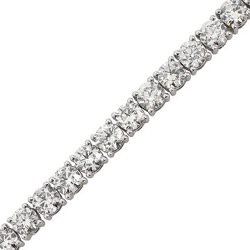Round diamond necklace 26.71 cts platinum
