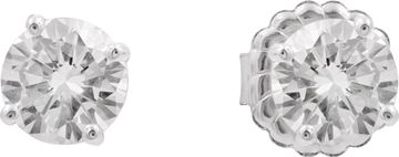 Round Diamond Stud earrings in 18k white gold