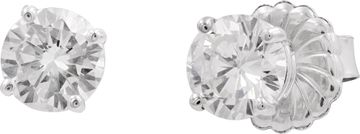 Round Diamond Stud earrings in 18k white gold
