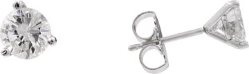 Round Diamond Studs in 18k white gold totaling 1.14 carats