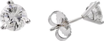 Round Diamond Studs in 18k white gold totaling 1.14 carats