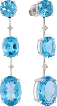 Royal Blue Topaz Earrings in 14k white gold Royal Blue Topaz Earrings in 14k white gold Earring Collection