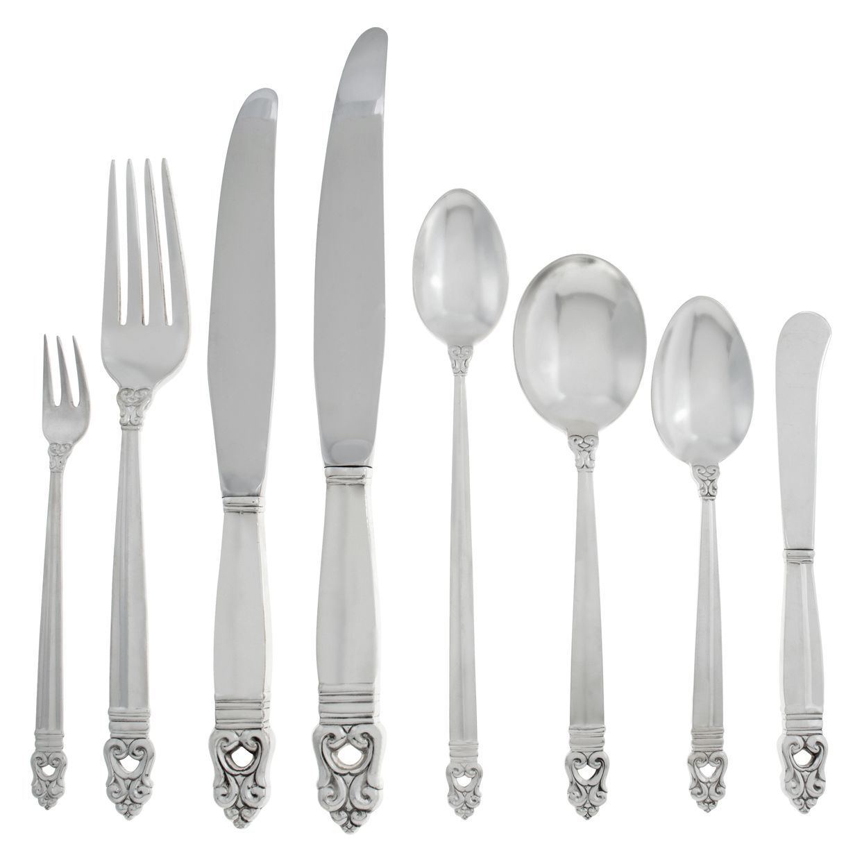 ROYAL DANISH sterling silver flatware st, ptd in 1939 by