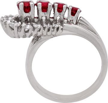 Ruby and Diamond Ring 18k white gold