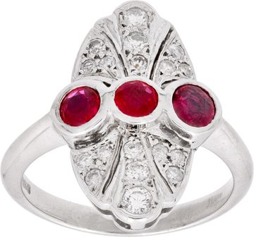 Ruby & diamond ring in 18k white gold Ruby & diamond ring in 18k white gold Ring Collection