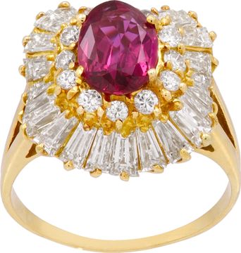 Ruby and Diamond Ring in 18k yellow gold Ruby and Diamond Ring in 18k yellow gold Ring Collection