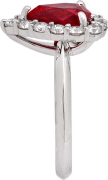 Ruby and Diamond ring in platinum