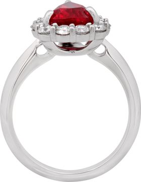 Ruby and Diamond ring in platinum