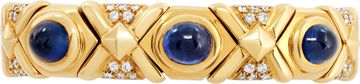 Sapphire and Diamond Bracelet in 18k yellow gold