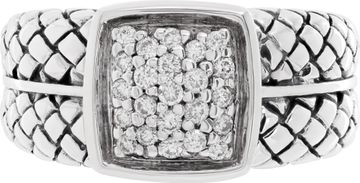 Scott Kay sterling silver ring with diamonds. 0.23 carats in diamonds