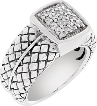 Scott Kay sterling silver ring with diamonds. 0.23 carats in diamonds